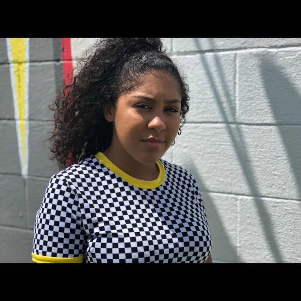 Checkered shirt with yellow lining